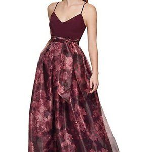 Floral Tulle Ballgown wine-colored size 8